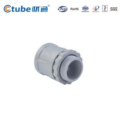 20mm PVC Electrical Conduit Pipe Fittings Plain to Screwed Adaptor