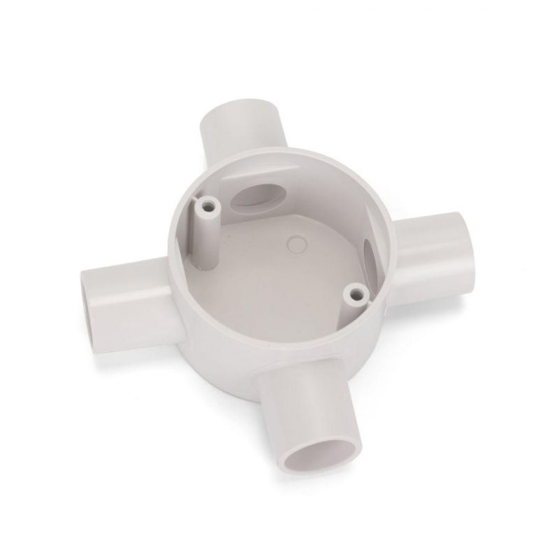 LSZH Shallow Junction Box 2 Way Grey Electric Halogen Free