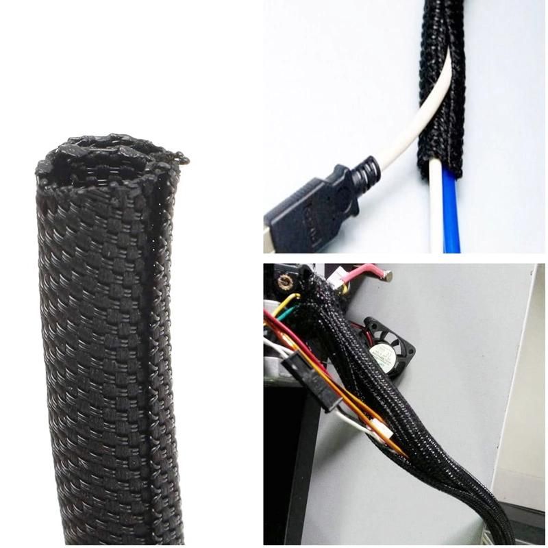 Self Closing Woven Wrap Around Cable Sleeve Cable Protection