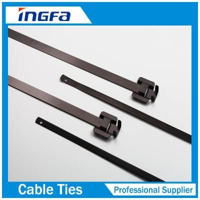 Poyester Epoxy Coated Stainless Steel Zip Cable Tie Releasable Type