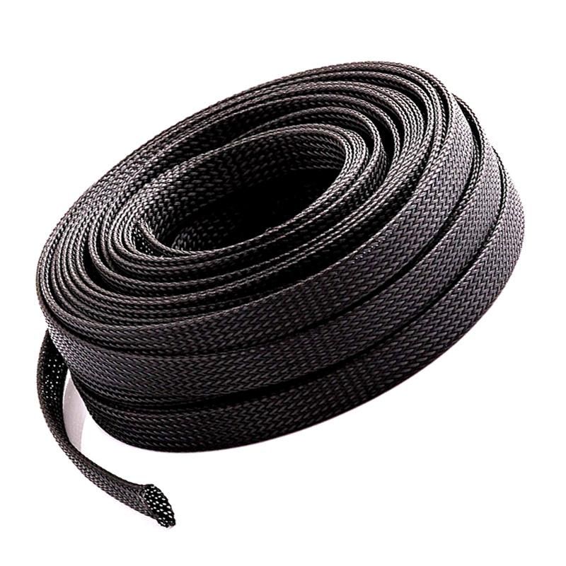 Black Pet Expandable Braided Electrical Cable Mesh Insulation Sleeving