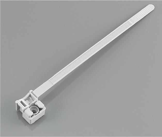 Plastic Grey Saddle Mounting Cable Ties