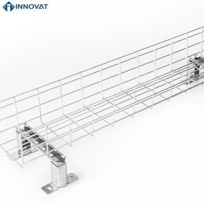 Under Desk Cable Trays Cable Organizer Wire Mesh Cable Tray Galvanized or Stainless Steel Acceptable 25-200mm Yingkang 120kg/M