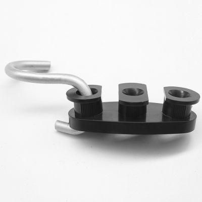 Fiber Optic Plastic Tensioner with Galvanized Steel S Hook for Drop Wire Cable