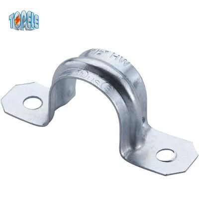 Zinc Plated Galvanized Steel 2-Hole Steel EMT/Rigid Strap Supplier Price