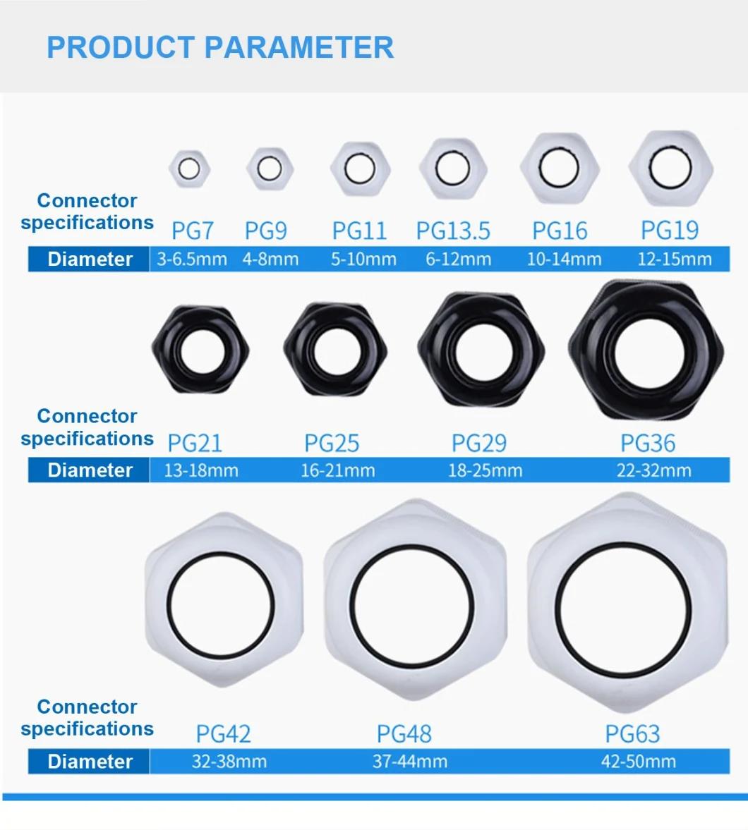 Good Quality Plastic PVC PA Nylon Cable Gland Pg7