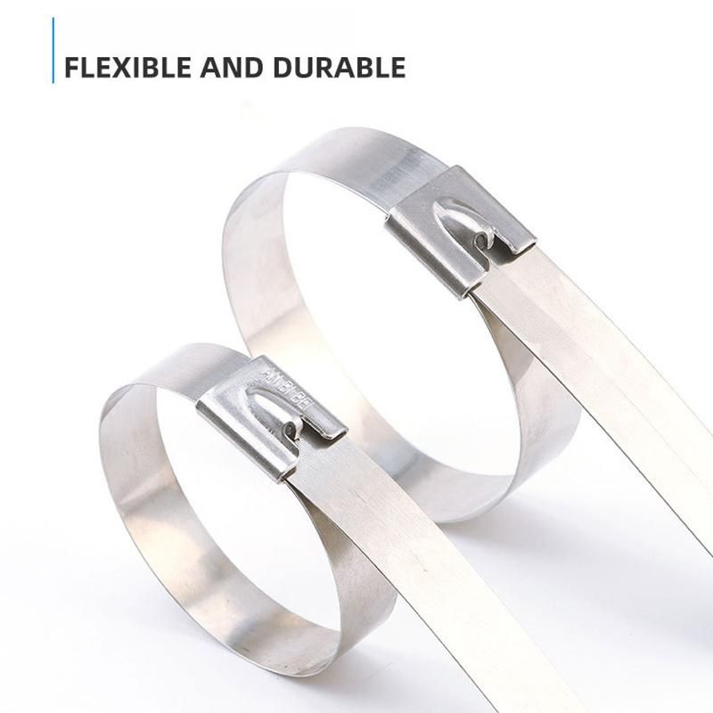 Self-Locking 304 Stainless Steel Cable Tie Marine Cable Steel Metal Cable Tie Manufacturer