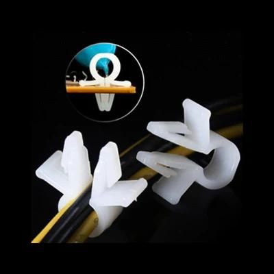 Plastic Wire Fixing Clips Hole Anti Falling Bolt, Nylon Black &amp; White UL94V-2 Isolation Harness Base