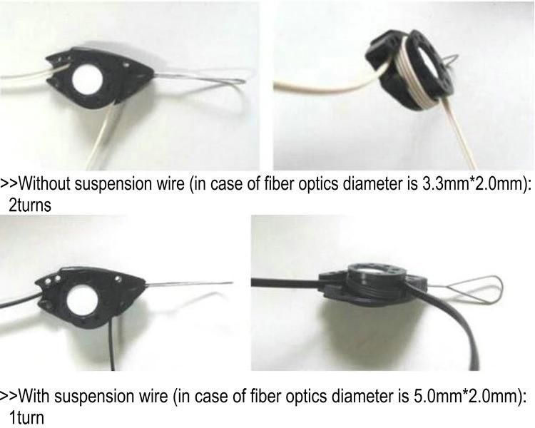FTTH Solutions Plastic Tension Clamp for Flat Cable