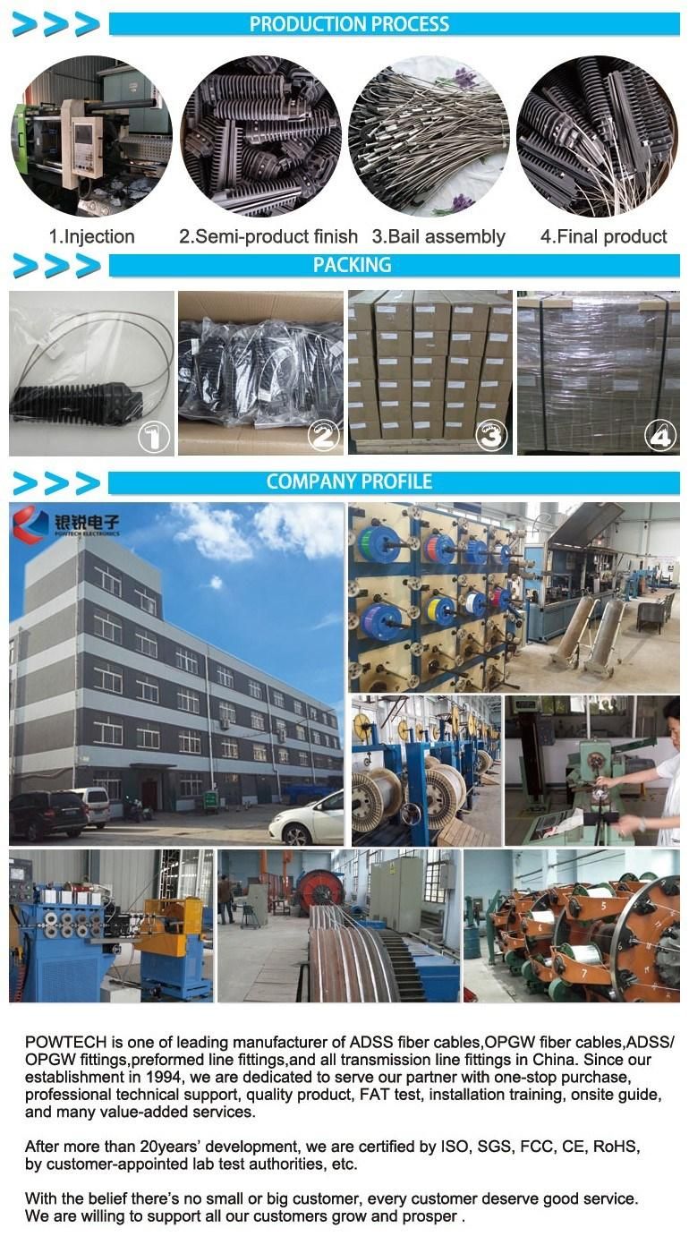 Aluminum Alloy Anchor Clamp / Dead End Clamp Optic Fiber Cable Accessories