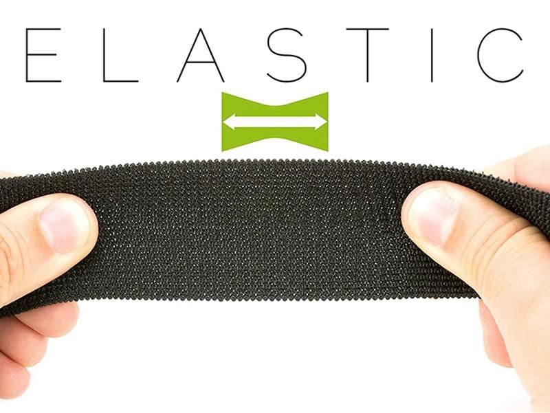 1" Black Fastener Stretch Elastic Loop Tape