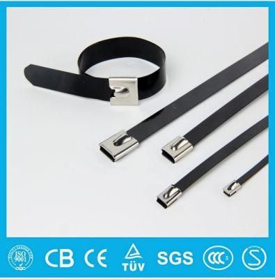 Coated Ball-Lock Stainless Steel Cable Ties 4.6mm Wide