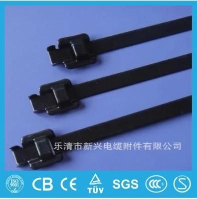 Poyester Epoxy Coated Stainless Steel Zip Cable Tie Releasable Type