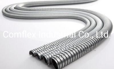 Metal Corrugated Tubing, Flexible Wire Cable Metal Conduit 28mm Dia 2 Meters/