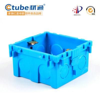 Plastic Blue Electrical Switch Box for Conduit