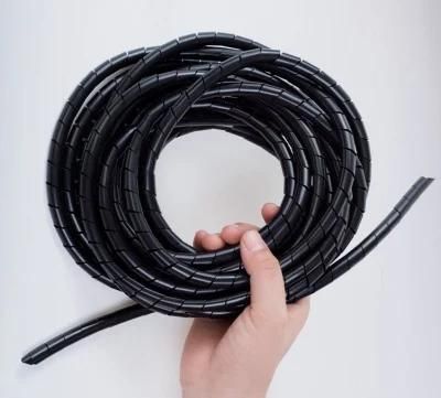 Custom 8mm Wrapping Hose Cable Organizer Plastic Cable Tidy Polyethylene Wrap Spiral Wrapping Band