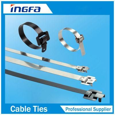 304 316 Stainless Steel Epoxy/Nylon Coated Cable Tie-Releasable Type