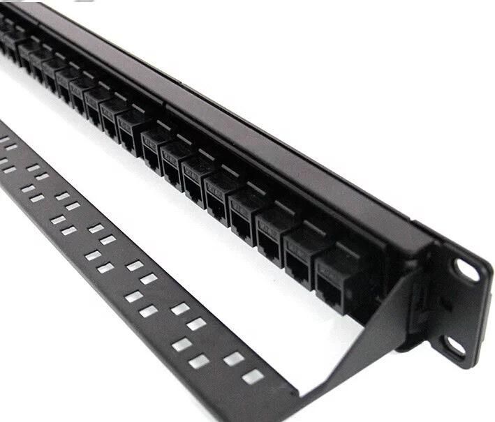 24 Port UTP Cat. 5e/Cat. 6 Patch Panel Black