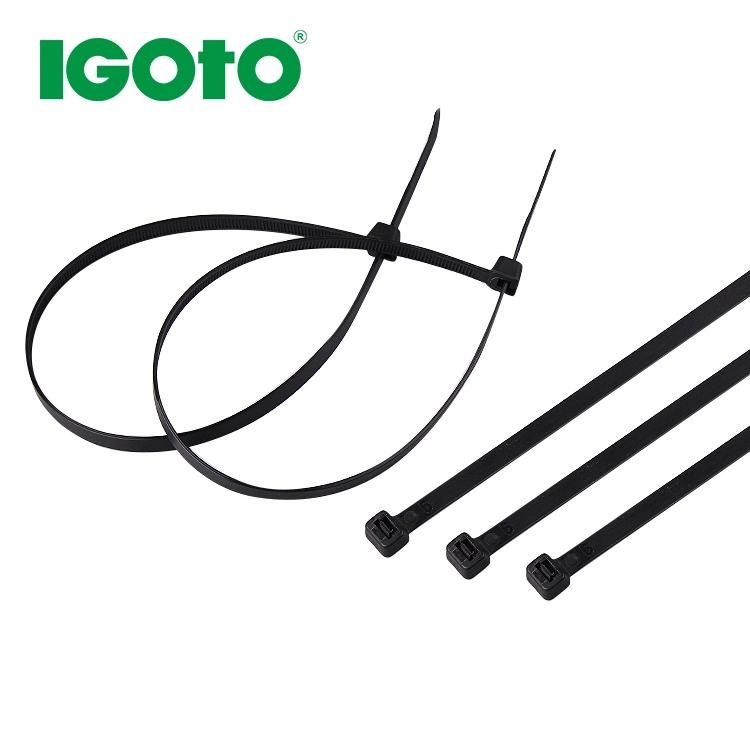 Free Samples PA66 Cable Tie Black White Plastic Fasteners for Bags
