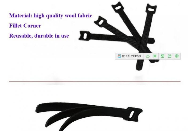 Magic Nylon Reusable Cable Ties with Eyelet Hole Back to Back Cable Tie Nylon Strap Magic Hook Loop Fastener Wrap