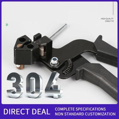 304 Stainless Steel Cable Tie Tool Gun Tensioning Packing Tool Tie Wire Twister Tool Tightening and Cutting Clamp Tool
