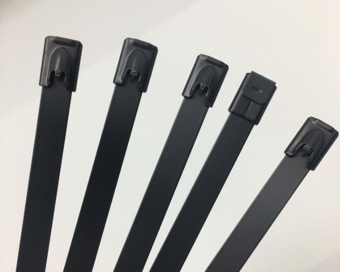High Quality Polyester Fully Coated Self Locking Stainless Steel Cable Ties