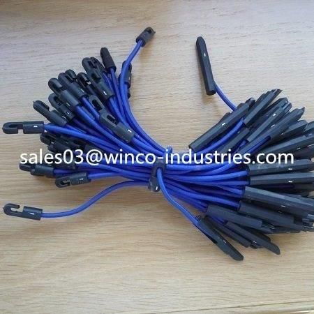 Pack of 100 Elasticated Shock Cord Ties Bungee Ties for Fixing Tarpaulin Scaffold Sheeting