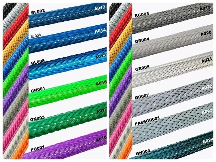 Multicolor Braided Expandable Sleeve for Wiring Harness Wire Cover