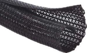 Self-Closing, Open Tubular Shape Pet Monofilament and Multifilament Fibre Knitted Hose Protector for Automotive