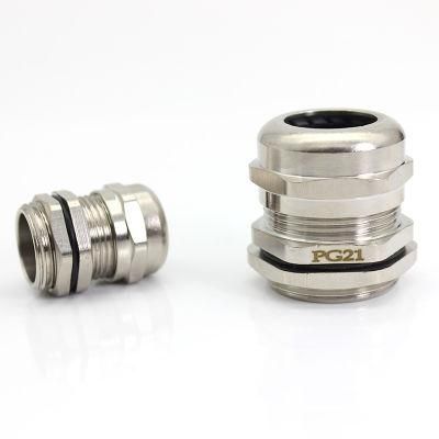 Pg21 Brass Cable Glands Customized Waterproof IP68 with RoHS