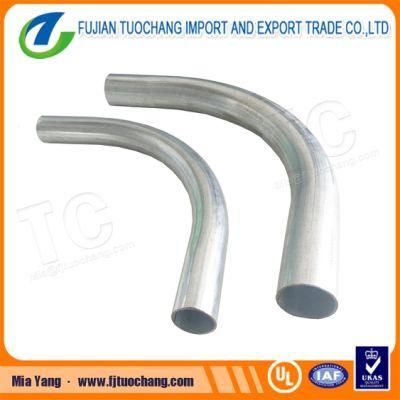 Galvanized Steel Thin Wall Plain End 90-Degree EMT Elbow