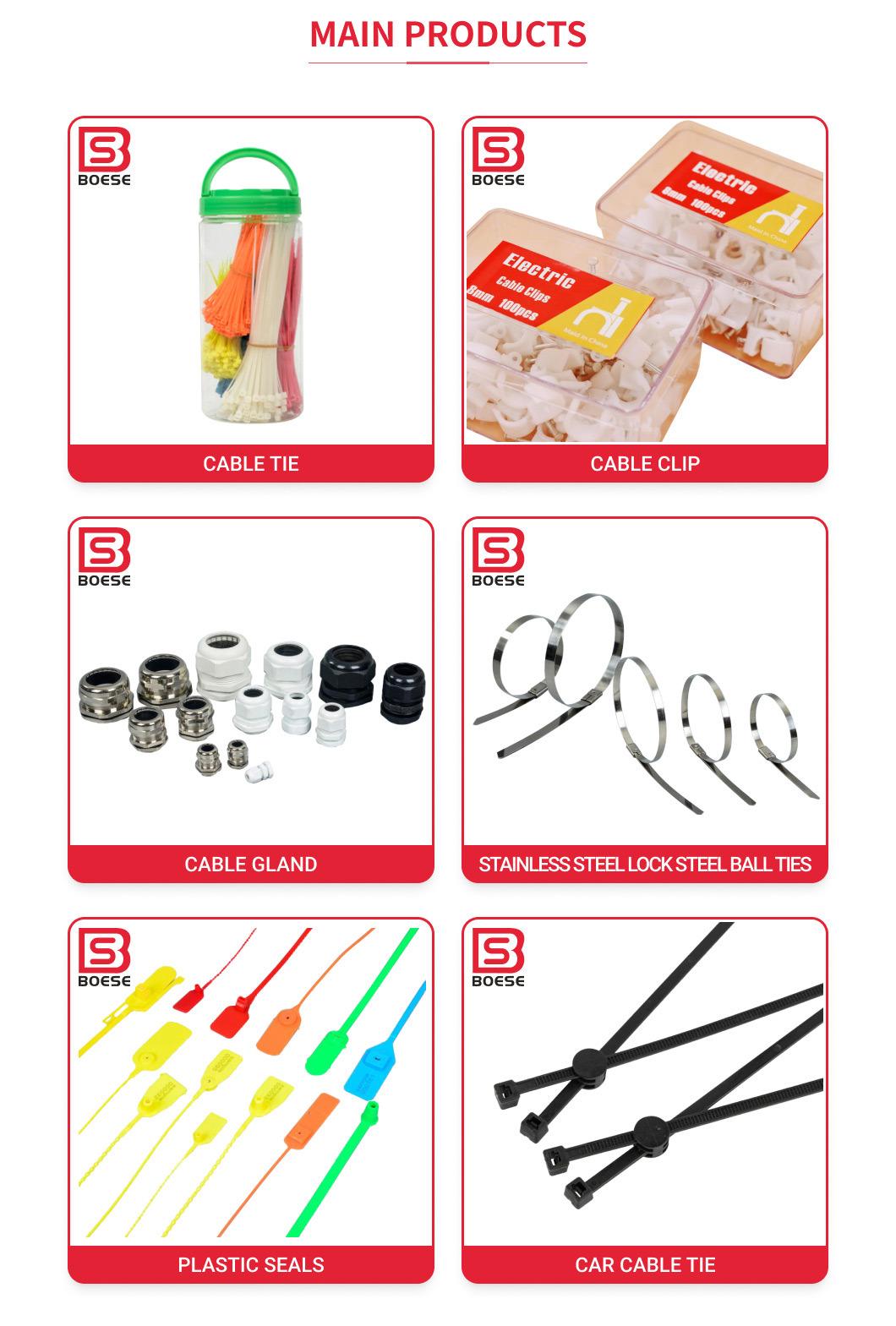 PP/PE Fishbone Tie Cable Tie Plastic Wire Zip Ties Self-Locking Releasable Cable Accessories Factory