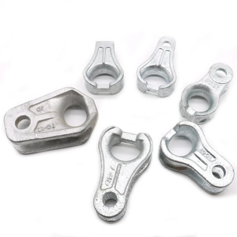 Hot DIP Galvanized Steel 50 Kn Clevis Thimble Cable Clamp