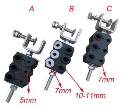 Fiber Optic Coaxial RF Coax Power Cable Snap-in Feeder Cable Clamp