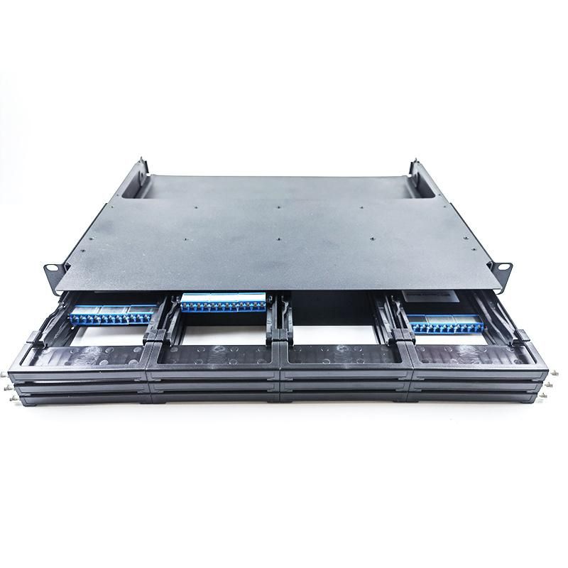 Abalone 3u 19 Inch Sliding Type Rackmount Sc Sx Fiber Patch Panel with Xm Pigtails and Adapters