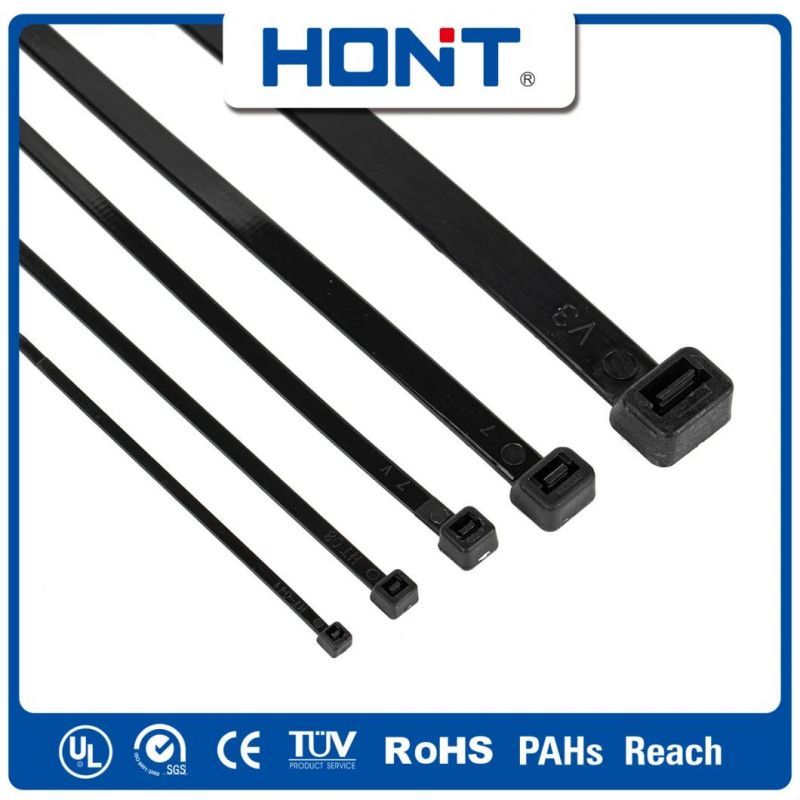 High Quality Self-Locking Two Sides Plastic Cable Zip Tie with UL