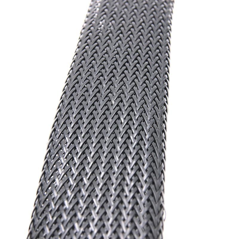 Black Nylon Flat Filament Expandable Braided Sleeving for Hydraulic Hose Marine Construction