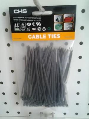 100PCS Black Cable Ties Nylon PA66