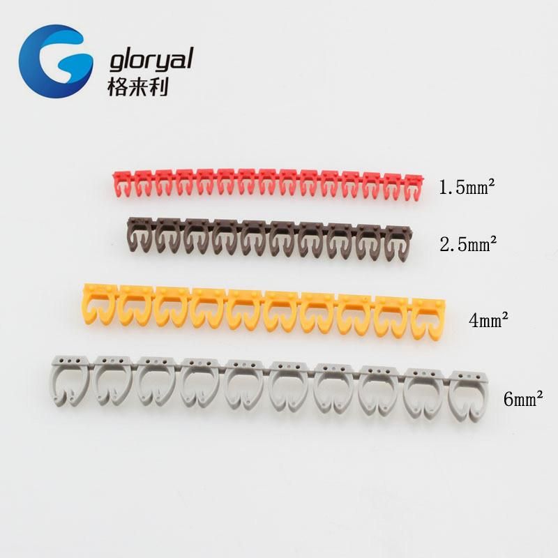 0.75mm2-6mm2 Arabic Numerals M Type Cat 6 Clip Network Ethernet Wire Number Label Tube Cable Marker