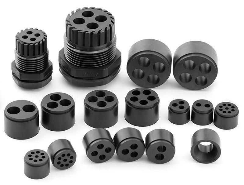 2 Holes Cable Gland M32 Black Grey Gland