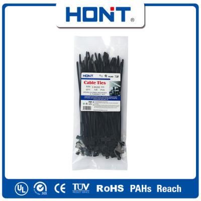 High Quality Plastic Cable Accessories Cable Tie with SGS in Polybag
