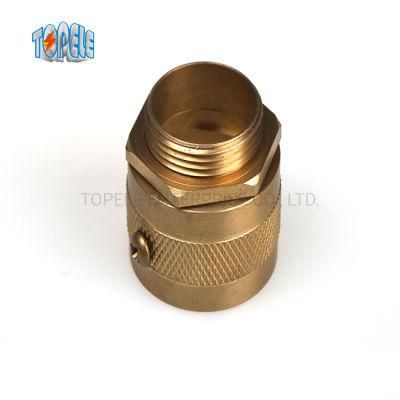 20mm 25mm Brass Male Adaptor with Screw and Lock Nut for Flexible Conduit
