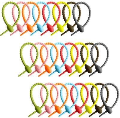 Colorful Silicone Ties Bag Clip Cable Straps Bread Tie Household Snake Ties