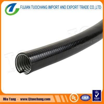 Black Liquid Tight PVC Flat Cover Flexible Conduit