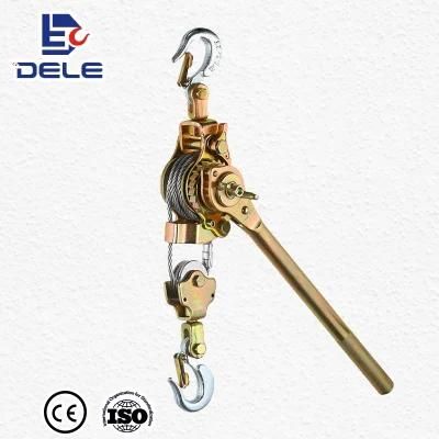 1ton Hand Ratchet Puller Wire Rope Clamps Manual Power Puller