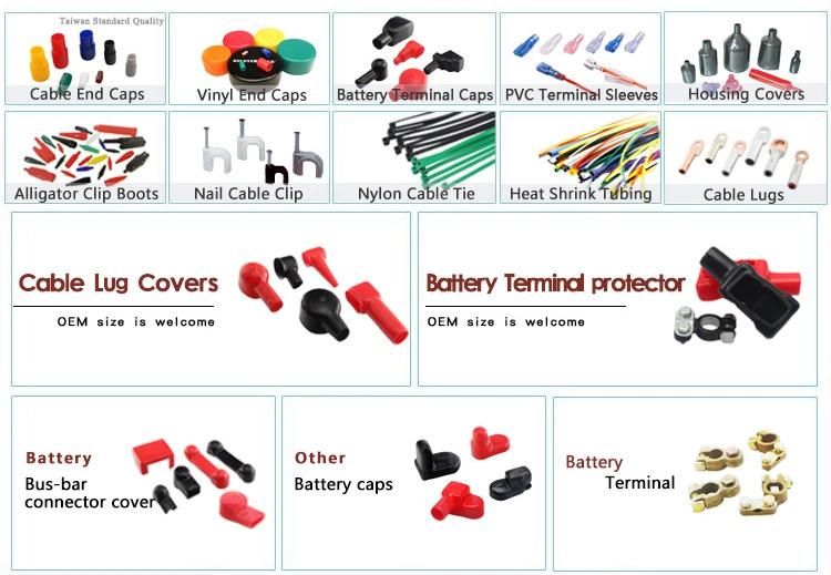 Rubber Cable End Cap Copper Cable Lug Insulator Cover Battery Terminal Protective Cover