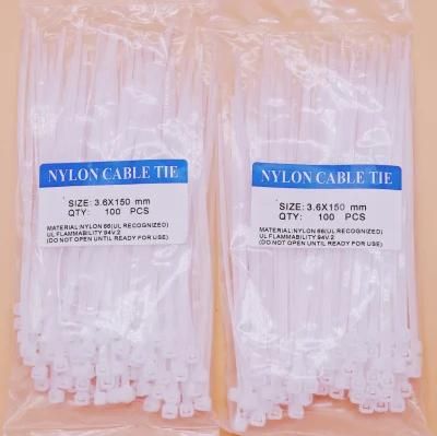 2.5X100-3.6X300 White Releasable 370 Self Locking PA66 Nylon Cable Tie with Good Service