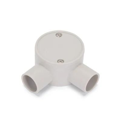 Plastic Electrical Conduit Pipe Fittings 2 Way Shallow Junction Box