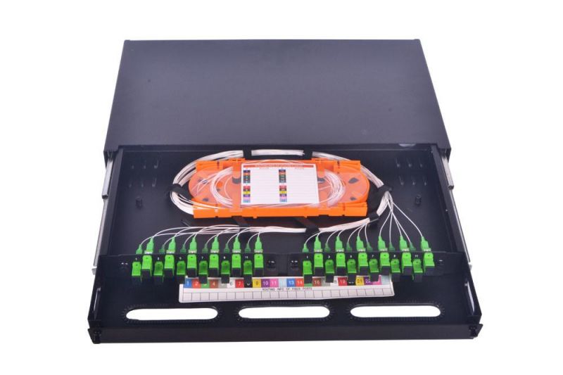 12/24/48/96 Ports Sliding-Wheel Fiber Optic Rack Mount ODF