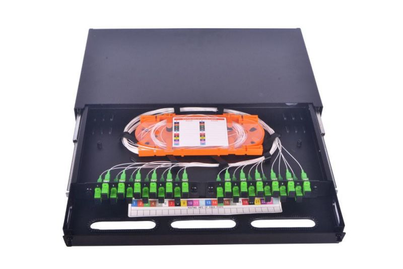 12/24/48/96 Ports Sliding-Wheel Fiber Optic Rack Mount ODF